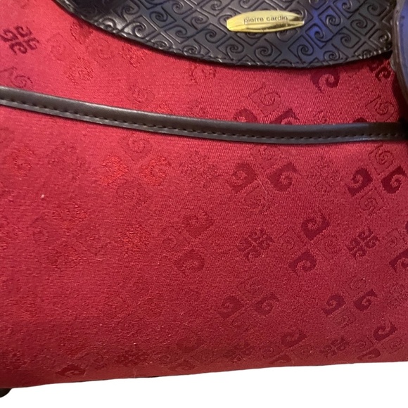 VINTAGE CARDIN MONOGRAM DUFFLE TRAVEL BAG SHOULDER STRAP UNISEX WITH KEYS - Picture 7 of 11